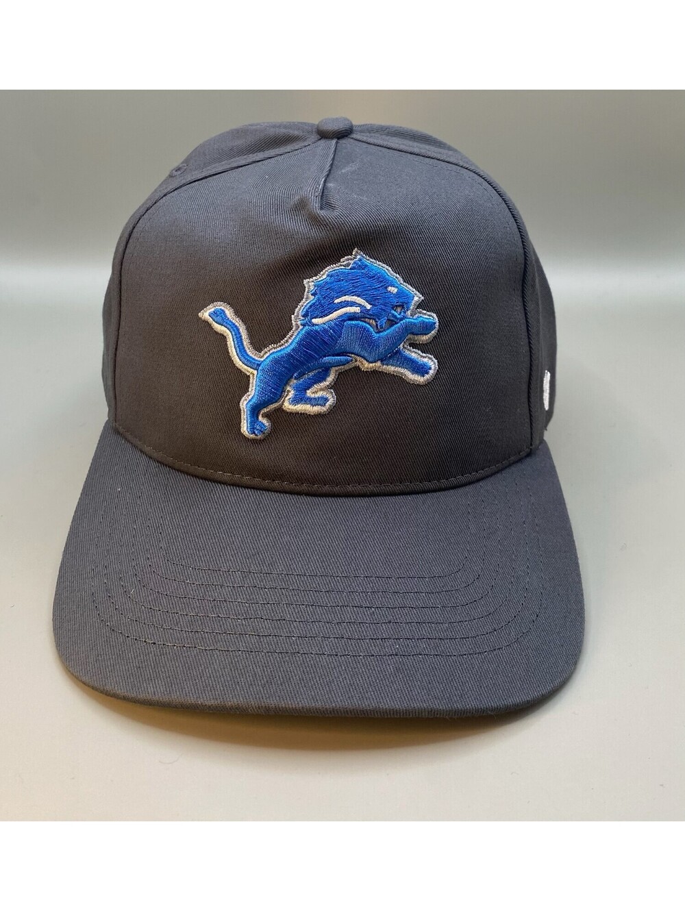 '47 Detroit Lions Charcoal Grey Clean Up Blue Embroidered Adjustable Strap Hat